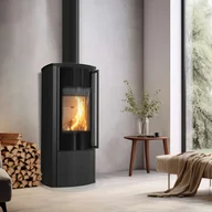 Piece wolnostojące - Kratki Piec wolnostojący stalowy KOZA AB ENYO R 5,5 kW Ø 100/150 - miniaturka - grafika 1
