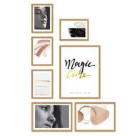 Ramki na zdjęcia - Zestaw Ramek Drewnianych- Galeria Ramek Na 7 Zdjęć + Akcesoria Do Montażu - miniaturka - grafika 1