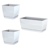 Donice - Zestaw doniczek COUBI DUKP155, DUPP300 Doniczka + podstawka - miniaturka - grafika 1