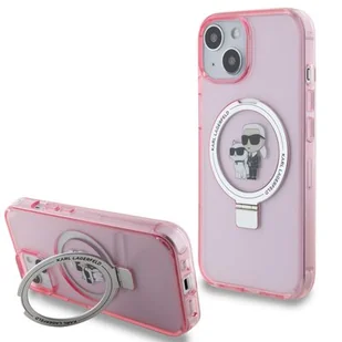 Etui z MagSafe KARL LAGERFELD do iPhone 15 Plus Różowy KLHMP15MHMRSKCP - Etui i futerały do telefonów - miniaturka - grafika 1