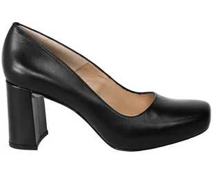 Czółenka Unisa Nuntu 23 Black Czarne Skórzane - UNISA - Czółenka - miniaturka - grafika 1