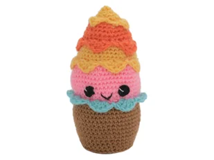 Crelando Zestaw DIY do szydełkowania figurki (Lody) - Zabawki kreatywne - miniaturka - grafika 1