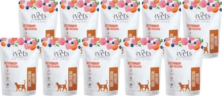Mokra karma weterynaryjna dla kota z nadwagą 4Vets Natural Weight Reduction zestaw 10 x 85 g