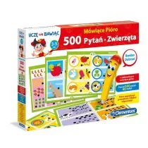 Clementoni Mówiące Pióro 500 pytań zwierzęta 60962 Zabgry002450 - Zabawki interaktywne dla dzieci - miniaturka - grafika 1