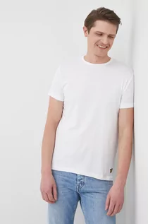 Koszulki męskie - Lyle & Scott t-shirt męski kolor biały gładki - grafika 1