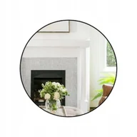 Lustra - KOONMI Okrągłe Lustro Ścienne 50cm Czarne Z Aluminiową Ramą Dekoracyjne - miniaturka - grafika 1