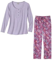 Piżamy damskie - Luźna, fantazyjna piżama Kobieta Atlas For Men - Kolor : Fioletowy - Rozmiar : 44/46 - miniaturka - grafika 1