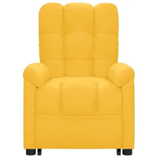 Lumarko Podnoszony, rozkładany fotel masujący, żółty, obity tkaniną! - Fotele - miniaturka - grafika 4