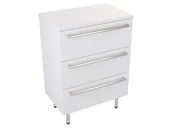 Szafki łazienkowe - Szafka Stojąca Z Blatem ATH 60 cm - Biały Mat - Uchwyty Stal Szczotkowana - miniaturka - grafika 1