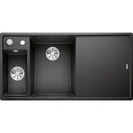 Zlewozmywaki - Blanco AXIA III 6 S Silgranit PuraDur Antracyt lewa korek auto. InFino deska szkło białe odsączarka stalowa 524653 - miniaturka - grafika 1