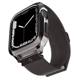 Spigen Etui z paskiem Metal Fit Pro do Apple Watch 8/7 45mm / SE2/6/SE/5/4 44mm, grafitowe - Akcesoria do smartwatchy - miniaturka - grafika 1