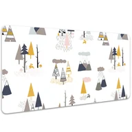 Podkładki na biurko - Podkładka na biurko dla dzieci Drzewka 100x50 cm - miniaturka - grafika 1