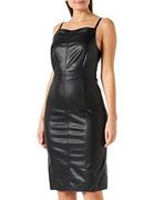 Sukienki - Sisley Damska sukienka 4X9WLV02H, czarna 100, 38 (DE) - miniaturka - grafika 1