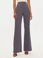 Spodnie damskie - Maryley Spodnie materiałowe 24IB587/43ST Szary Regular Fit - miniaturka - grafika 1