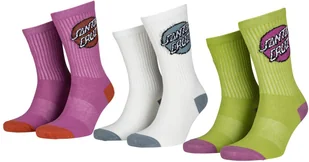 skarpety damskie SANTA CRUZ POP DOT 3 PACK CREW SOCKS Assorted - Skarpetki damskie - miniaturka - grafika 1