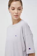 Koszulki sportowe damskie - Champion t-shirt bawełniany kolor fioletowy - miniaturka - grafika 1