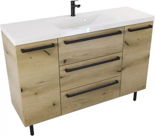 Szafka z umywalką ATHOS stojąca 120 cm  -  Uchwyt Czarny Mat - Szafki łazienkowe - miniaturka - grafika 1