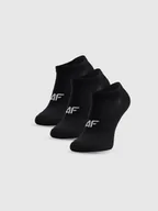 Skarpetki dla dzieci - 4F Skarpetki krótkie (3-pack) dziewczęce - czarne 38-40 - miniaturka - grafika 1