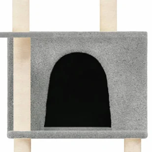 Lumarko Drapak dla kota z sizalowymi słupkami, jasnoszary, 166 cm! - Drapaki dla kotów - miniaturka - grafika 7