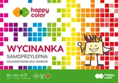 Podobrazia, bloki, papiery - Blok Wycinanka samoprzylepna A4, 8 arkuszy, Happy Color - miniaturka - grafika 1