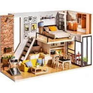 Modele do sklejania - Claudia's apartment. Składany drewniany model LED - miniaturka - grafika 1