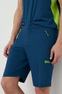 Jack Wolfskin szorty sportowe Glastal męskie kolor niebieski - Spodenki męskie - miniaturka - grafika 1