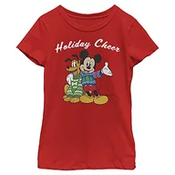 Koszulki dla dziewczynek - Disney Koszulka dziewczęca Duo Cheer, Czerwony, M - miniaturka - grafika 1