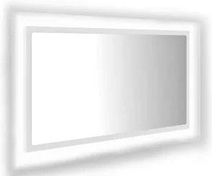 Wiszące Lustro Led W Białej Ramie F6-S16 - Lustra Wiszące Lustro Led W Białej Ramie F6-S16 - Lustra - miniaturka - grafika 1