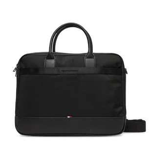 Torba na laptopa Tommy Hilfiger Th Nylon Travel Computer Bag AM0AM13470 Czarny - Torby na laptopy - miniaturka - grafika 1