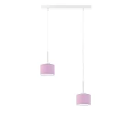 Lampy sufitowe - Podwójna okrągła lampa wisząca na białym stelażu - H5-Z55 - miniaturka - grafika 1