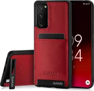 Etui i futerały do telefonów - SURAZO Premium skórzane etui na telefon Samsung Galaxy S20 FE 5G - odporne na wstrząsy skórzane etui na telefon komórkowy z funkcją podstawki, zderzak ochronny Costa Red - miniaturka - grafika 1