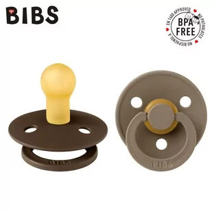 Bibs Colour 2-Pack Mocha & Dark Oak S Smoczek Uspokajający Kauczuk Hevea - Smoczki uspokajające - miniaturka - grafika 1