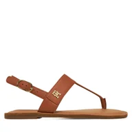 Sandały damskie - Sandały Tommy Hilfiger FW0FW08505 Brązowy - miniaturka - grafika 1