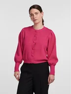 Swetry damskie - YAS Kardigan 26030699 Różowy Regular Fit - miniaturka - grafika 1