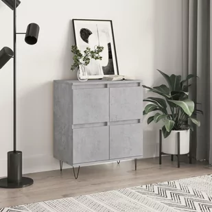 vidaXL Komoda, szarość betonu, 60x35x70 cm, materiał drewnopochodny - Komody - miniaturka - grafika 1