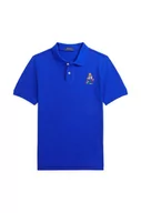 Koszulki dla chłopców - Polo Ralph Lauren polo bawełniane dziecięce kolor niebieski gładki - miniaturka - grafika 1