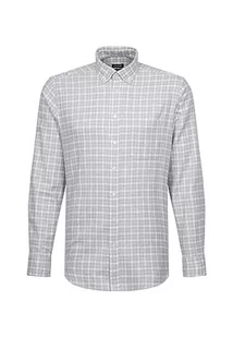 Seidensticker Męska koszula z długim rękawem Regular Fit, szary, XL - Koszule męskie - miniaturka - grafika 1