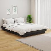 Łóżka - Lumarko Rama łóżka, szara, lite drewno, 150x200 cm, King - miniaturka - grafika 1