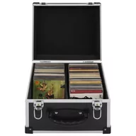 Pudełka i akcesoria na płyty CD - vidaXL Walizka na 40 płyt CD aluminiowa ABS czarna 91859 - miniaturka - grafika 1
