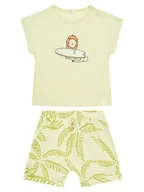 Komplety dla niemowląt - United Colors Of Benetton Komplet t-shirt i spodenki 3O7SAK014 Zielony Regular Fit - miniaturka - grafika 1
