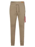 Spodnie sportowe męskie - Alpha Industries - Spodnie dresowe męskie, beżowy - miniaturka - grafika 1