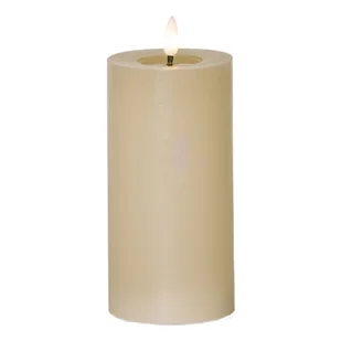 Świeca LED woskowa FLAMME FLOW beżowa 17,5cm 1500h - Świece - miniaturka - grafika 1