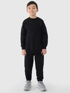 Bluzy dla chłopców - Dres chłopięcy, czarny, 4F - miniaturka - grafika 1