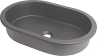 Umywalki - Deante Silia Umywalka granitowa podblatowa/wpuszczana owalna antracyt metalik CQS_TU6U - miniaturka - grafika 1