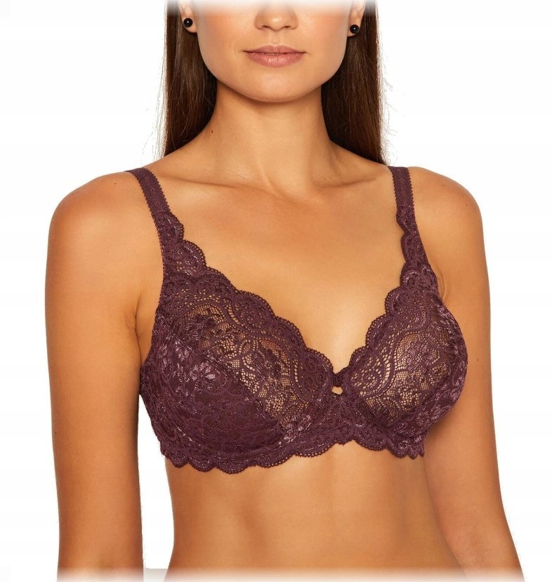 Triumph Biustonosz koronkowy na fiszbinach ciemny Amourette 300 W 75B