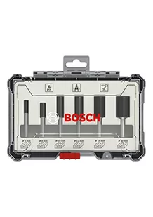 Bosch Powertools powertools cutter set 6 pcs Straight 6mm shank 2607017465 - Akcesoria do elektronarzędzi - miniaturka - grafika 1