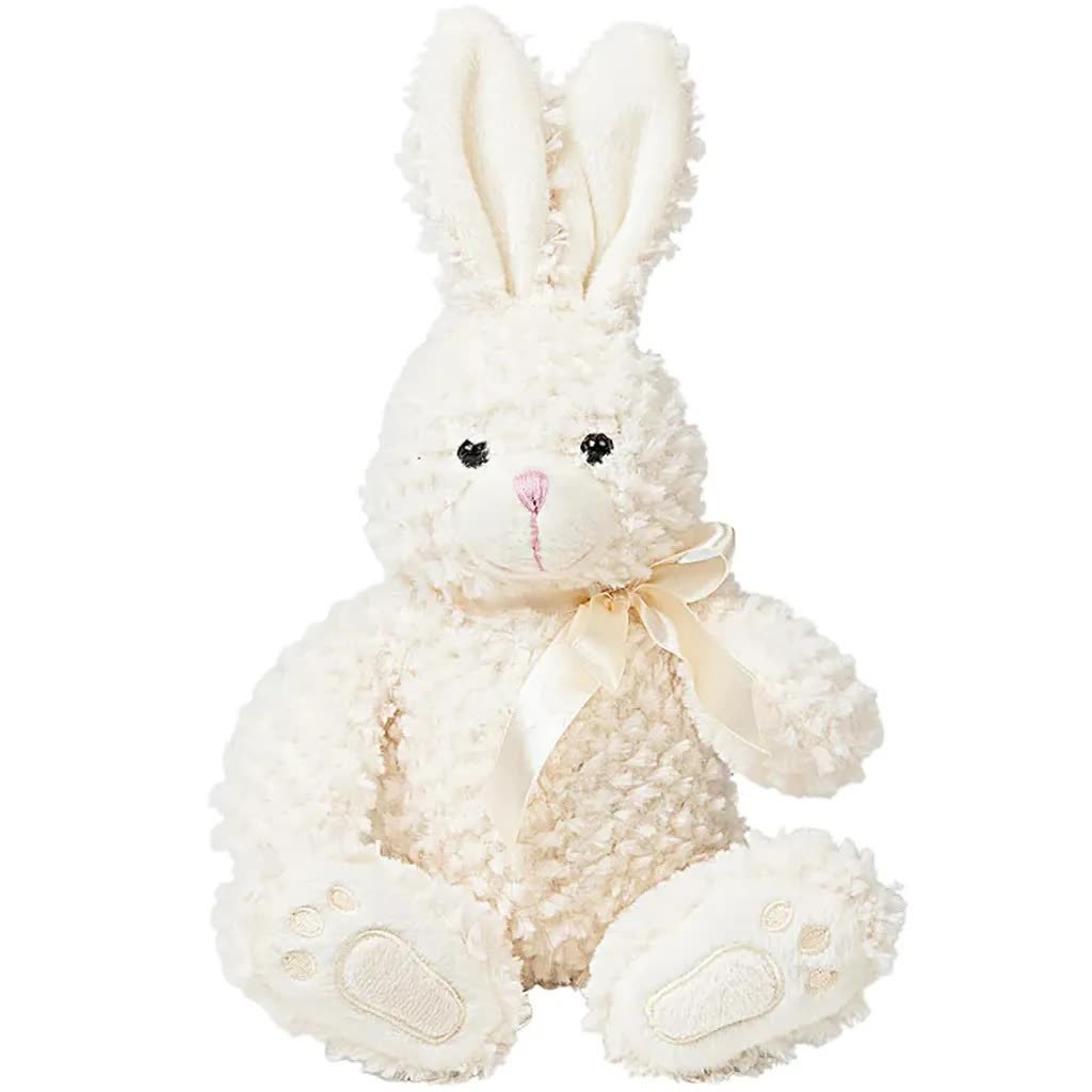 MIS PRZYTULANKA Maskotka Na Prezent Urodziny KRÓLICZEK Kremowy Z Kokardką