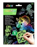 Zabawki kreatywne - Wydrapywanki Z Szablonami Dinozaury - miniaturka - grafika 1
