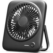 Wentylatory - Akumulatorowy, przenośny wentylator podróżny, smukły, składany, 4 prędkości, do użytku wewnątrz i na zewnątrz, czarny - miniaturka - grafika 1