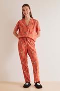 Piżamy damskie - women'secret piżama bawełniana Snoopy kolor pomarańczowy bawełniana 3137606 - miniaturka - grafika 1